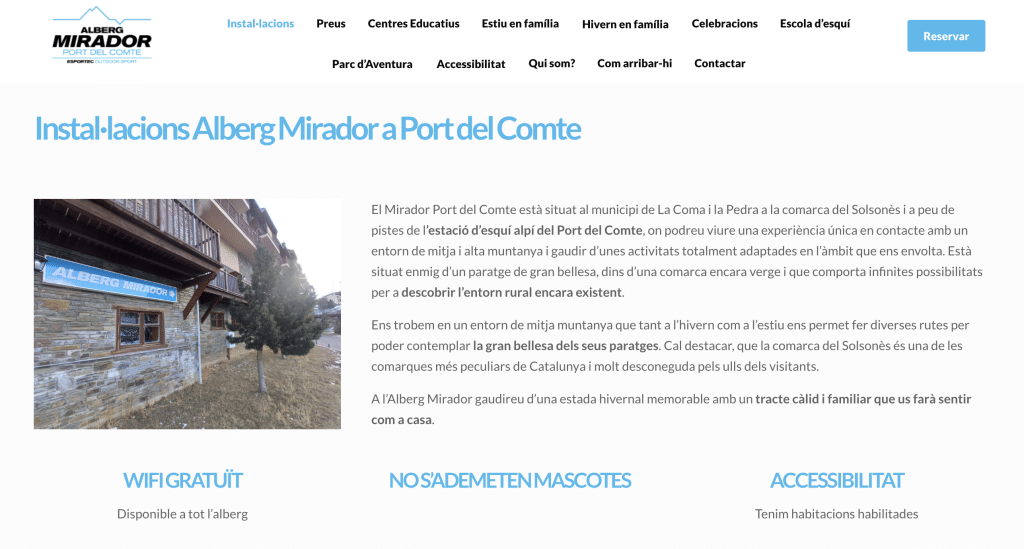 Alberg Mirador: Mantenimiento web Mantenimiento web Mantenimiento web Alberg Mirador: Mantenimiento web