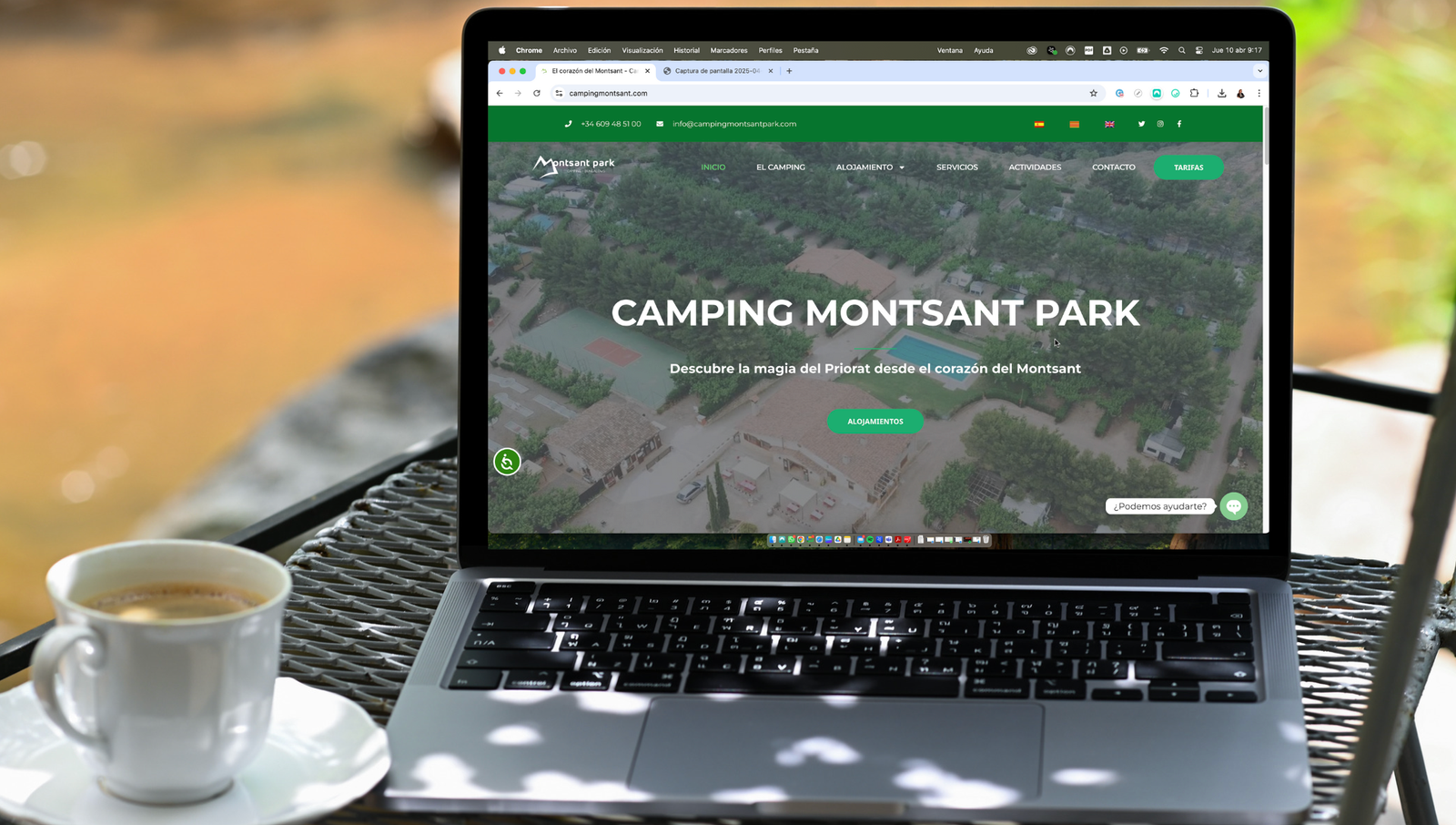 Disseny web i posicionament per a Camping.